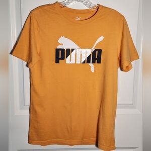 PUMA Boys/Unisex Graphic Logo Short Sleeve Crewneck Tee - Size L (14-16)